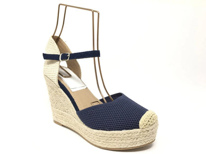 Sandalias Alpargatas de Mujer de Cuña Azul Marino